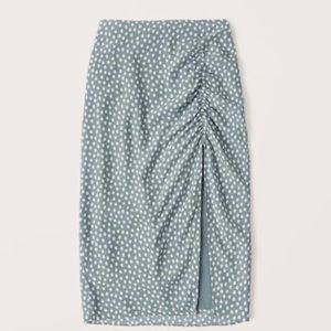 Abercrombie and Fitch cinched midi skirt black floral